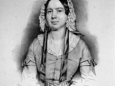 Arcivévodkyně Maria Dorothea von Württemberg (1797–1855), vdova po uherském palatinovi Josefovi (1776–1847). Litografie od Franze Eybla (1806–1880) z roku 1846.